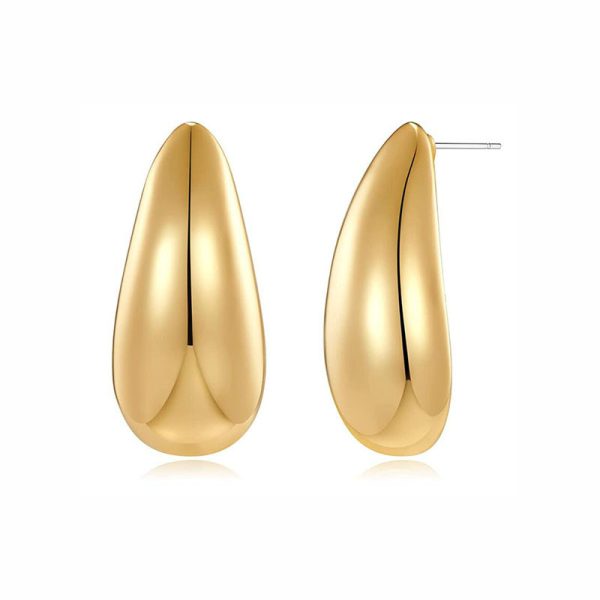 Metal Water Drop Earrings With A Sense Of Niche Luxury - Imagen 5
