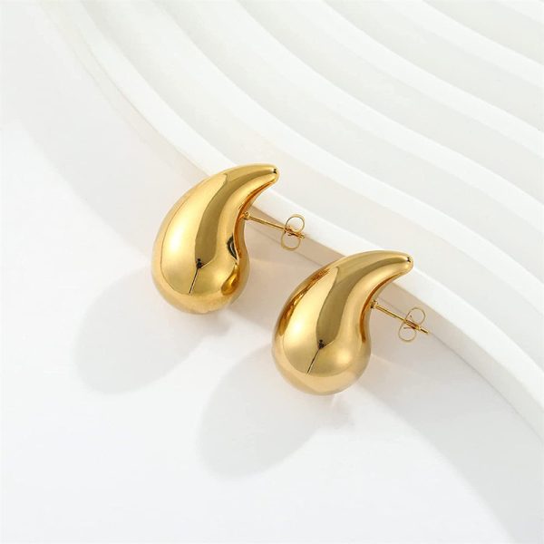Metal Water Drop Earrings With A Sense Of Niche Luxury - Imagen 9