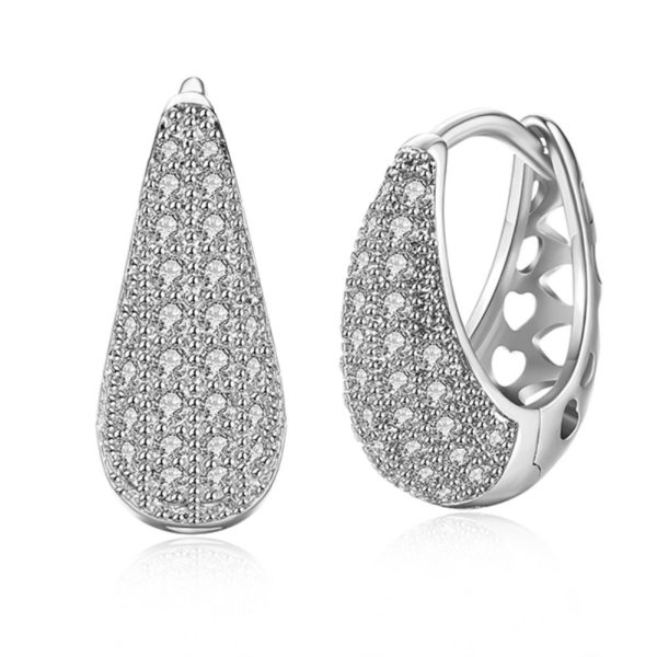 Women's Fashion K Gold Diamond Earrings - Imagen 7