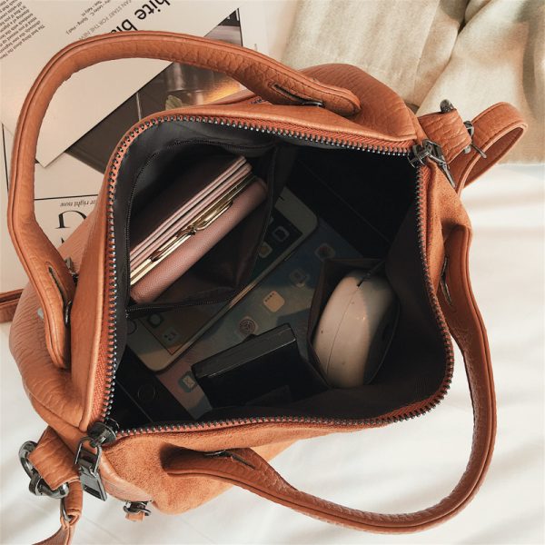 High Quality Big Casual Tote Female Shoulder Bag Soft Bolsas - Imagen 2