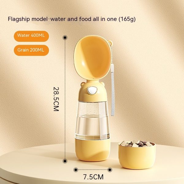 Portable Dog Water Bottle Food And Water Container For Pet Pets Feeder Bowl Outdoor Travel Drinking Bowls Water Dispenser - Imagen 5
