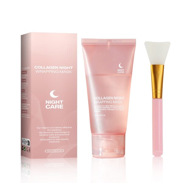 Face Night Mask Collagen Wrapping Mask Natural Ingredients Firming Elasticity & Hydration Anti-wrinkle For Skin Care - Imagen 2