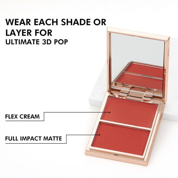PHOFAY Double-Take Duo: Rubor en Crema y Polvo – Acabado Suave y Natural 6,5 g - Imagen 5