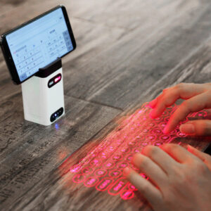 Teclado Virtual Láser Bluetooth LEING FST – Proyector Inalámbrico QWERTY con Función Mouse para PC, Laptop y Tablet