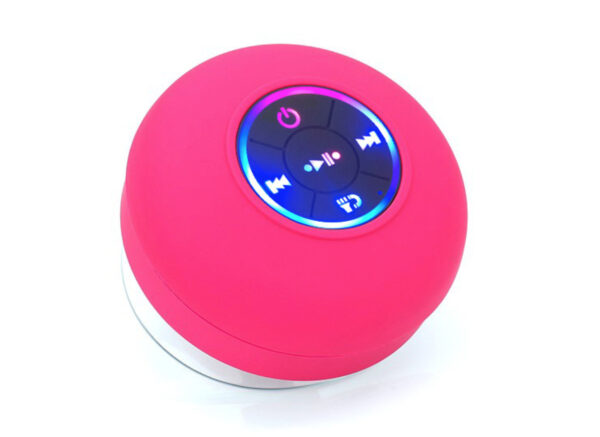 Parlante Bluetooth Impermeable con Luz LED y Ventosa de Alta Potencia – BTS07, Sonido 360°, Manos Libres, Ideal para Ducha, Auto, Exterior y Fitness - Imagen 2