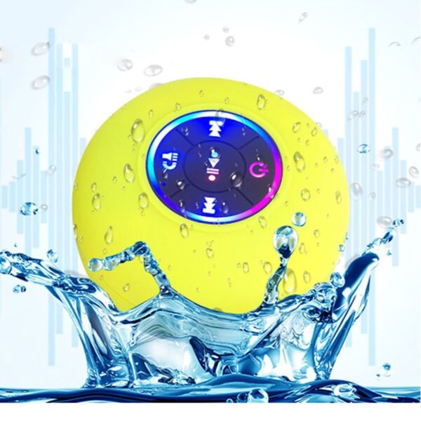 Parlante Bluetooth Impermeable con Luz LED y Ventosa de Alta Potencia – BTS07, Sonido 360°, Manos Libres, Ideal para Ducha, Auto, Exterior y Fitness - Imagen 10