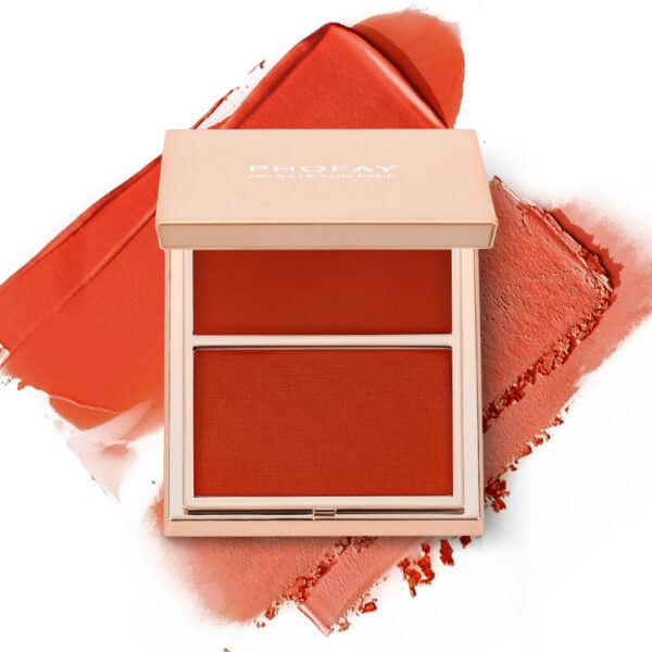 PHOFAY Double-Take Duo: Rubor en Crema y Polvo – Acabado Suave y Natural 6,5 g - Imagen 2