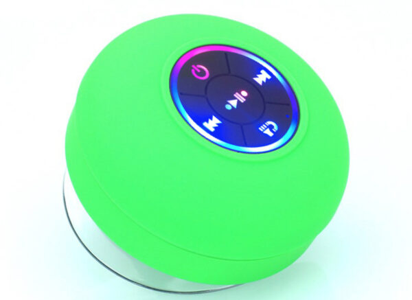 Parlante Bluetooth Impermeable con Luz LED y Ventosa de Alta Potencia – BTS07, Sonido 360°, Manos Libres, Ideal para Ducha, Auto, Exterior y Fitness - Imagen 9