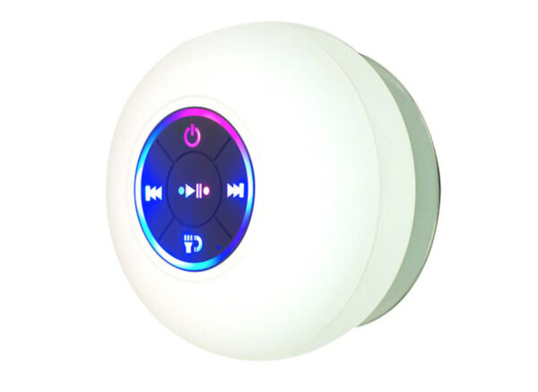 Parlante Bluetooth Impermeable con Luz LED y Ventosa de Alta Potencia – BTS07, Sonido 360°, Manos Libres, Ideal para Ducha, Auto, Exterior y Fitness - Imagen 7